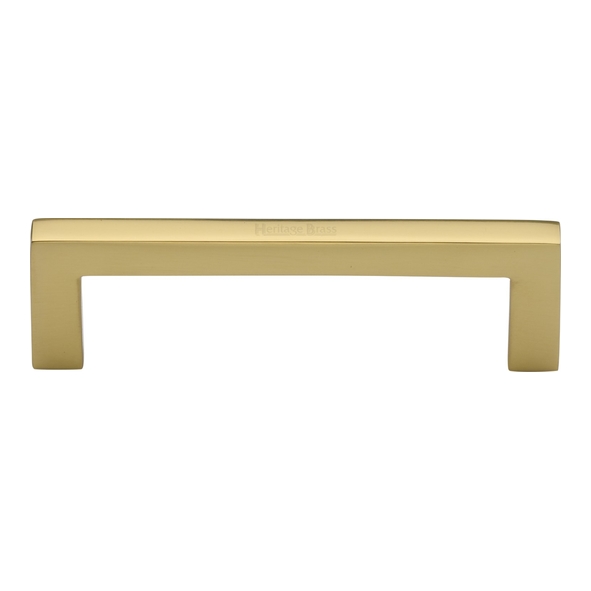 C0339 96-PB • 096 x 106 x 30mm • Polished Brass • Heritage Brass City Cabinet Pull Handle